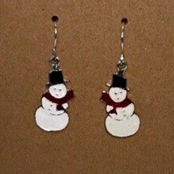 Snowman Earrings Holiday Christmas Winter‎ Dangle Drop Earrings NWT - Picture 3 of 8